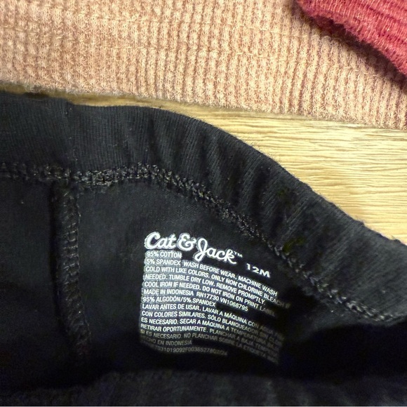 Cat & Jack Long Sleeve Shirt bundle +leggings black - Picture 2 of 5